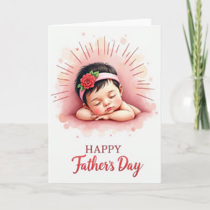 Tarjeta del Día del Padre para Bebé Durmiendo