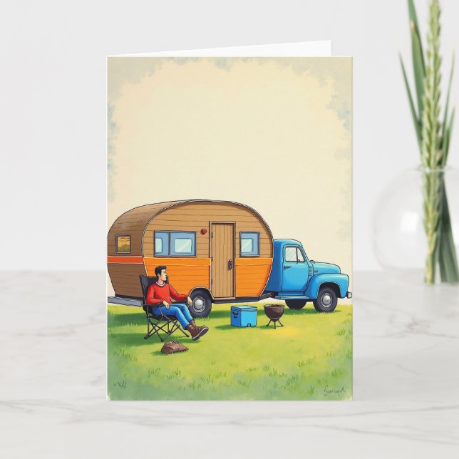 Tarjeta del Día del Padre para Campamento (Anverso)