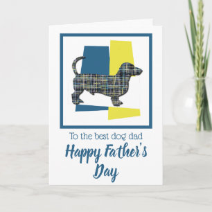 Tarjeta del Día del Padre para Dachshund / Perrito