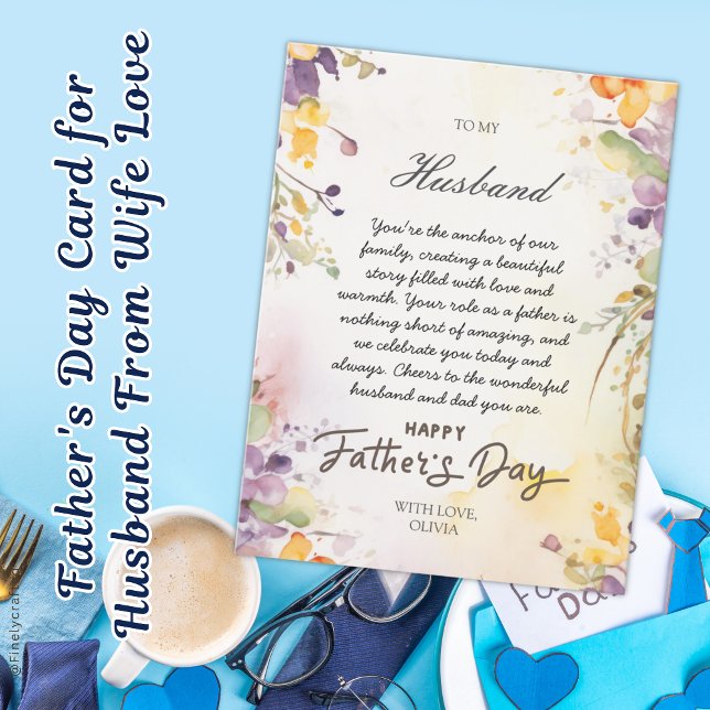Tarjeta del Día del Padre para el Esposo por Amor  (Happ Father's Day)