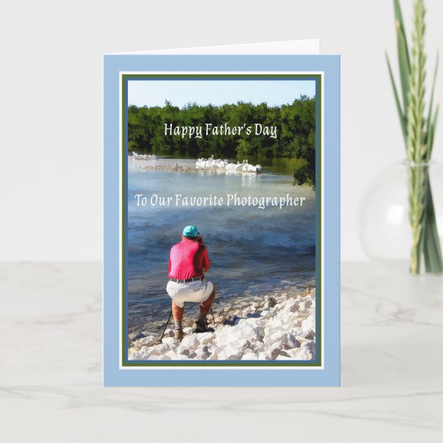 Tarjeta del día del padre para el fotógrafo (Anverso)