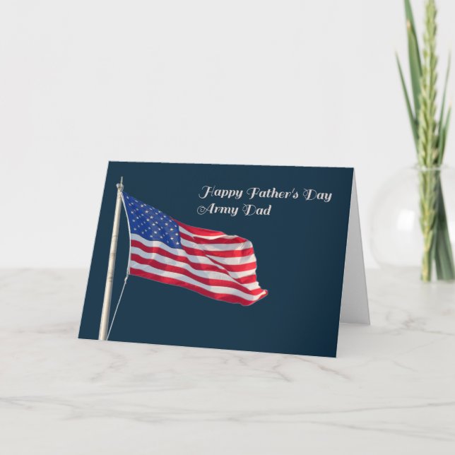 Tarjeta del Día del Padre para el Padre del Ejérci (Anverso)