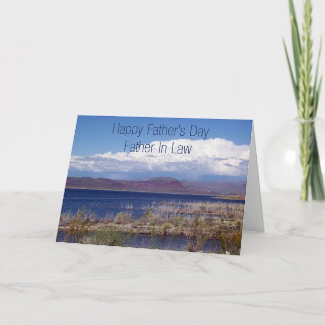 Tarjeta del Día del Padre para el Padre en la ley (Anverso)