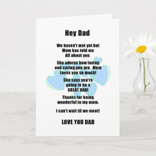 Tarjeta del día del padre para el papá esperado