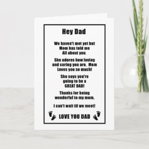 Tarjeta del día del padre para el papá esperado