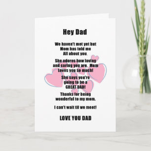 Tarjeta del día del padre para el papá esperado