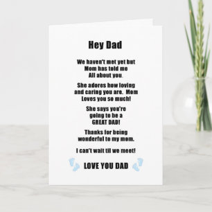 Tarjeta del día del padre para el papá esperado