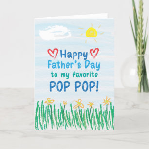 Tarjeta del Día del Padre para el Pop