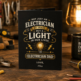 Tarjeta del Día del Padre para electricista
