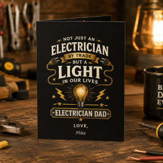 Tarjeta del Día del Padre para electricista