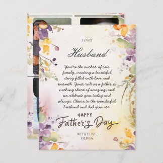 Tarjeta del Día del Padre para Esposo de Esposa co