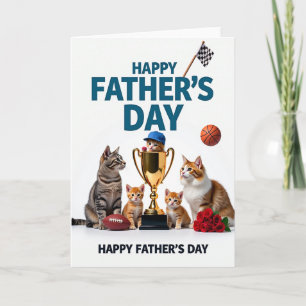 Tarjeta del Día del Padre para Gato Atigrado