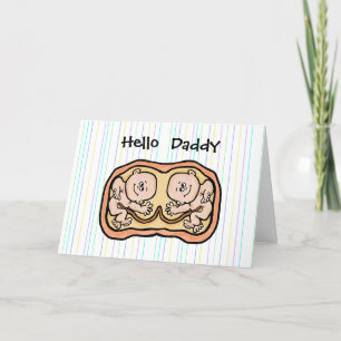 Tarjeta del Día del Padre para Gemelos