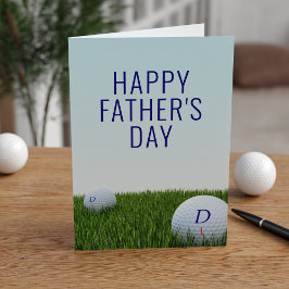 Tarjeta del Día del Padre para golfista moderno