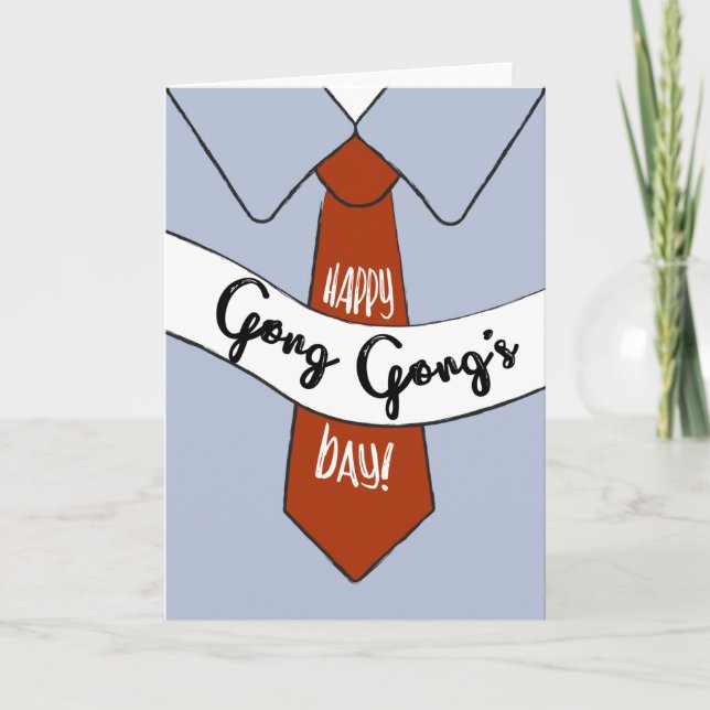 Tarjeta del Día del Padre para Gong Gong (Anverso)