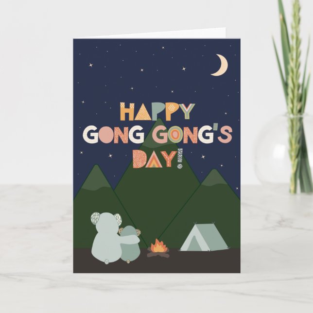 Tarjeta del Día del Padre para Gong Gong (Anverso)