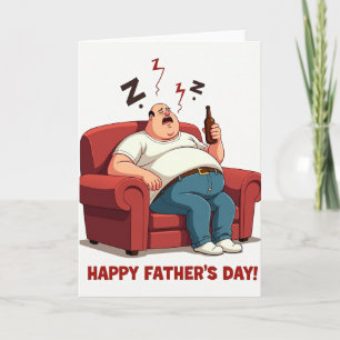 Tarjeta del Día del Padre para Hombre Durmiendo
