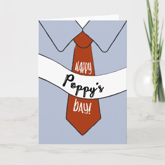 Tarjeta del día del padre para la amapola (Anverso)