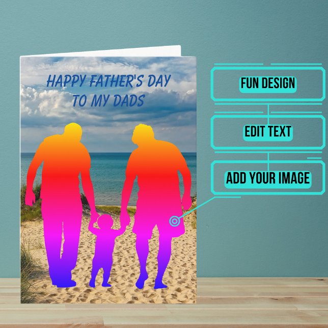 Tarjeta del Día del Padre para las publicidades ga (Please enjoy our Father's Day card for gay dads)