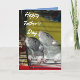 Tarjeta del Día del Padre para las ratas bebés