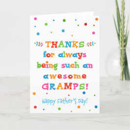 Tarjeta del Día del Padre para los Gramps