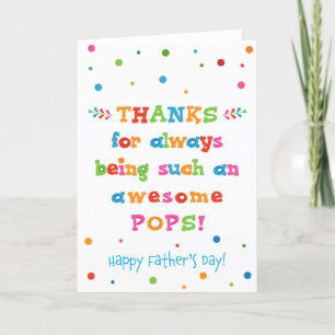 Tarjeta del día del padre para los papas