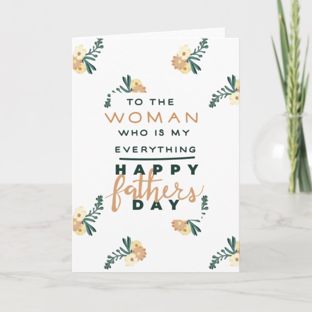 Tarjeta del Día del Padre para mamá (Anverso)