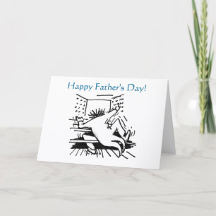Tarjeta del Día del Padre para organista ocupado