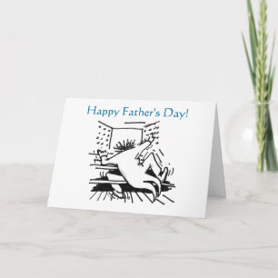 Tarjeta del Día del Padre para organista ocupado