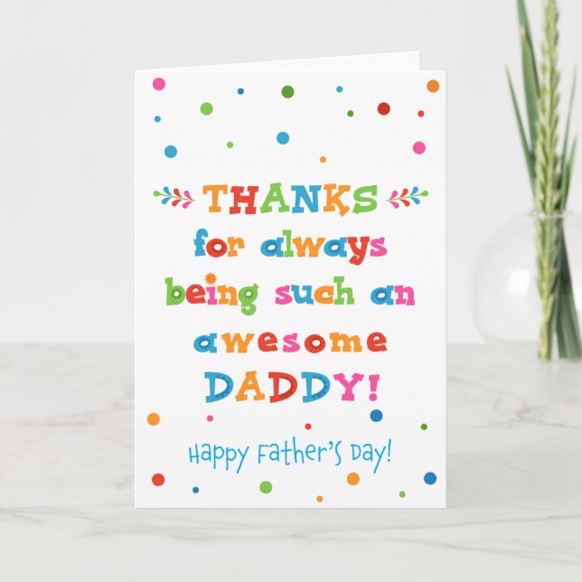 Tarjeta del día del padre para papá (Anverso)
