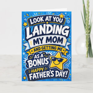 Tarjeta del Día del Padre para Papá de Niños de Ma