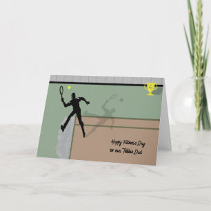 Tarjeta del Día del Padre para papá de tenis