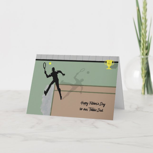 Tarjeta del Día del Padre para papá de tenis (Anverso)