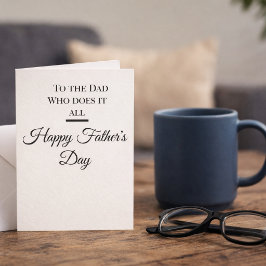 Tarjeta del Día del Padre para Papá Minimalista El
