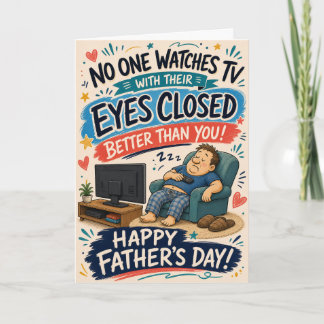 Tarjeta del Día del Padre para Papá que se duerme