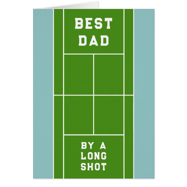 Tarjeta del Día del Padre para Papá Tenista (Frente)
