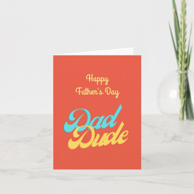Tarjeta del Día del Padre para Papá Tipo (Anverso)