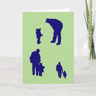 Tarjeta del Día del Padre para papá y pequeño