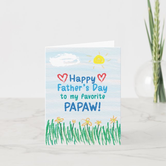Tarjeta del Día del Padre para Papaw (Anverso)