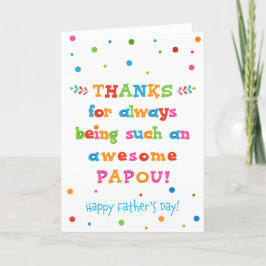 Tarjeta del Día del Padre para Papou