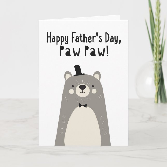 Tarjeta del día del padre para Paw Paw (Anverso)