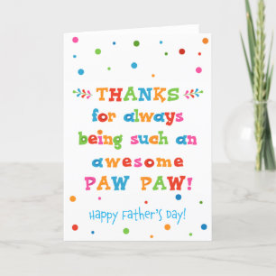 Tarjeta del día del padre para Paw Paw