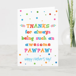 Tarjeta del Día del Padre para Pawpaw