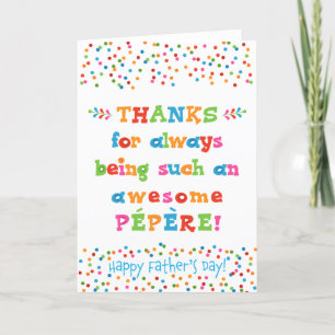 Tarjeta del Día del Padre para Pépère