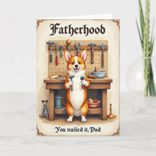 Tarjeta del Día del Padre para Perro Astuto