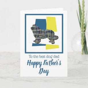 Tarjeta del Día del Padre para perro de Terranova 
