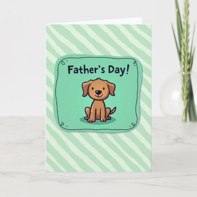 Tarjeta del Día del Padre para Perro Querido (Anverso)