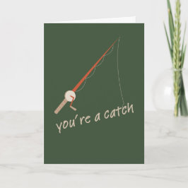 Tarjeta del Día del Padre para pescador ávido