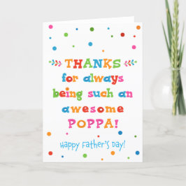 Tarjeta del Día del Padre para Poppa