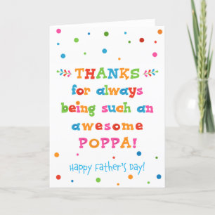 Tarjeta del Día del Padre para Poppa